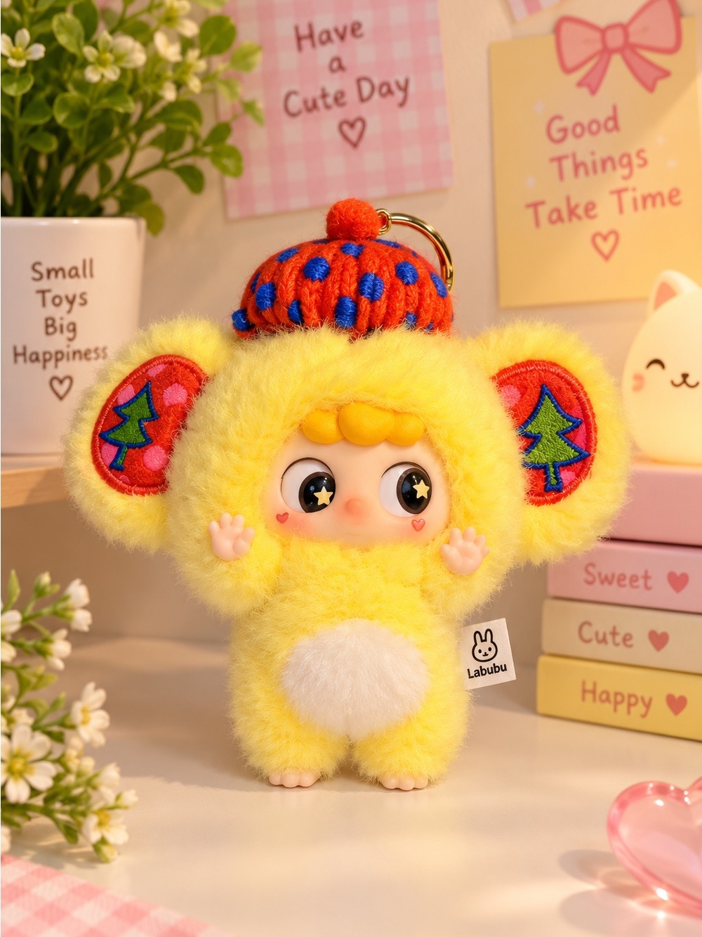 MIGO yellow Plush Keychain Kids Toy
